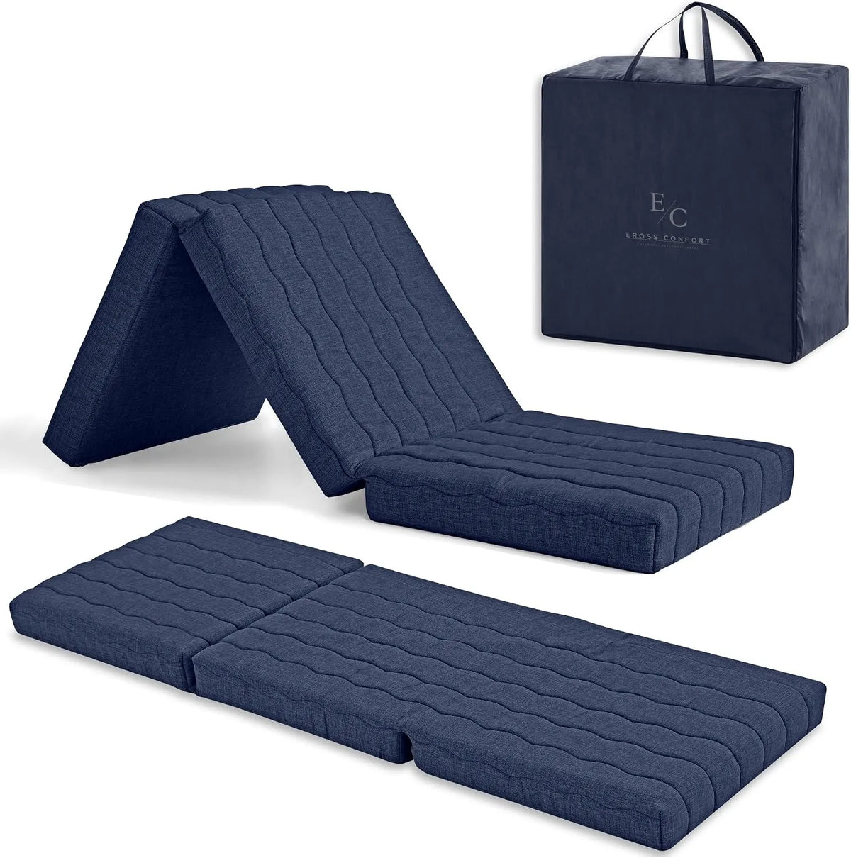 Matelas – respirant, rembourrage en mousse, pliable, 2 cm, 12 cm