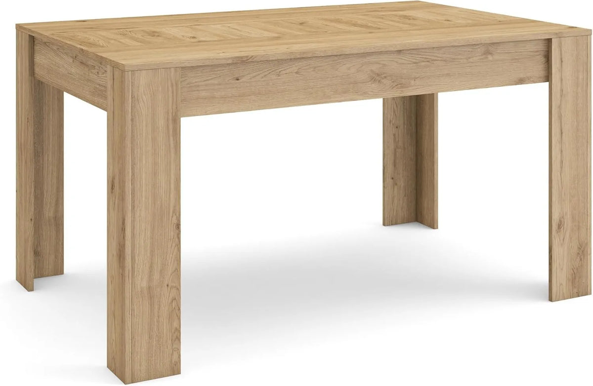 Table à Manger Moderne en Chêne pour 6 Personnes - 140x90x76 cm