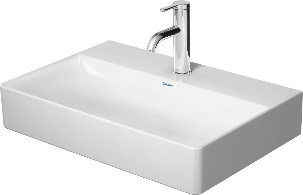 Lavabo Duravit DuraSquare Compact 60x40 cm Blanc avec Wondergliss