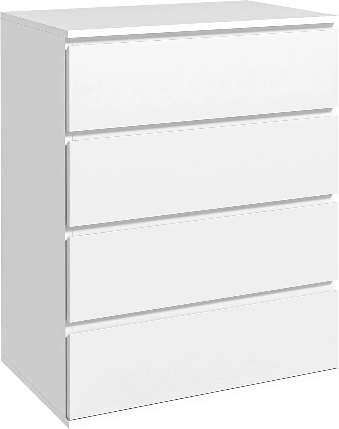 Commode à 4 Tiroirs Moderne avec Fermeture Douce - Blanc 60 x 40 x 80 cm