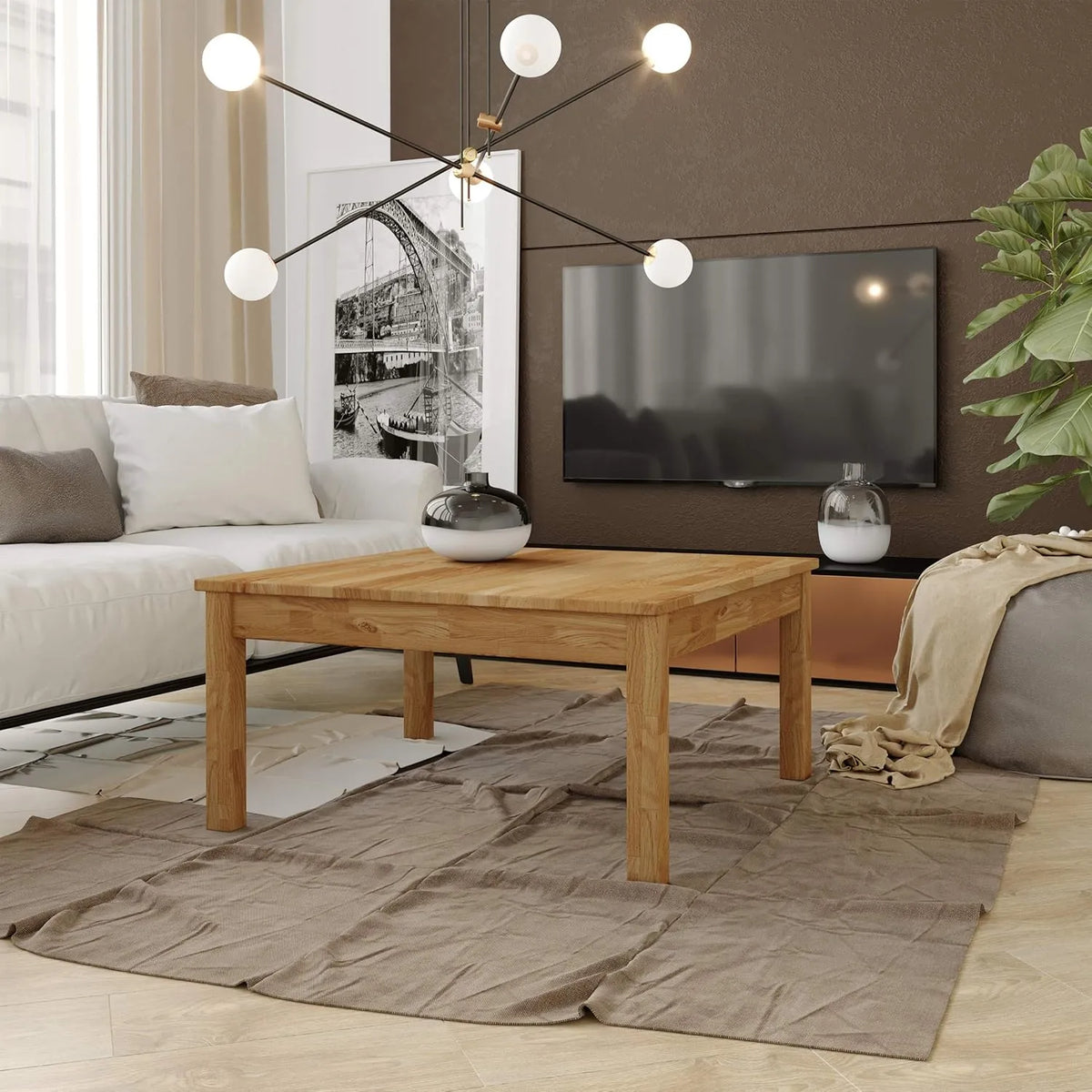 Table Basse en Chêne Tomas - 75x50x45 cm