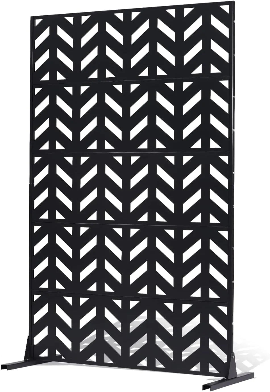 Écran de Confidentialité Métallique Autoportant 120x183 cm pour Jardin et Balcon