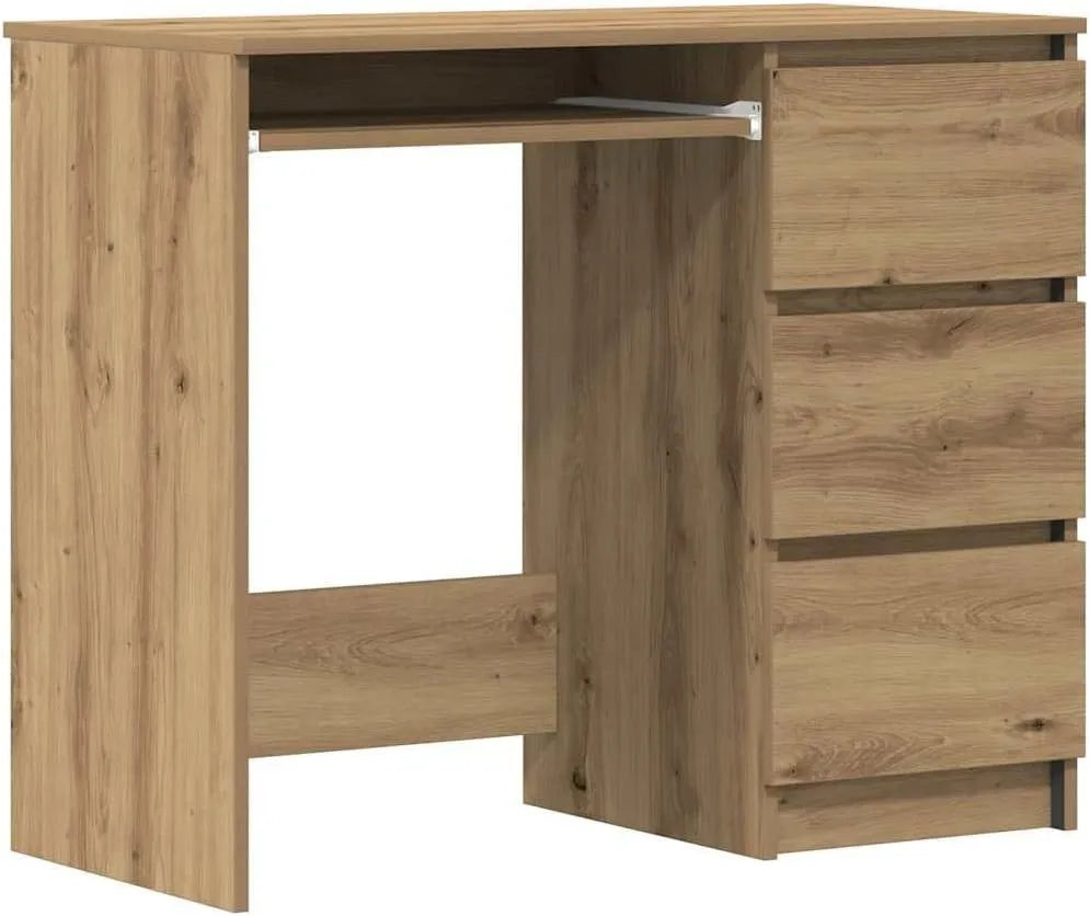 Bureau en Chêne 90x45x76 cm - Bureau d'Écriture et d'Ordinateur