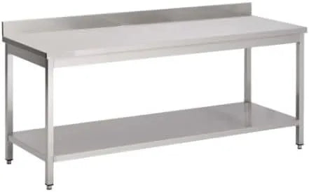 Table en acier inoxydable avec étagère inférieure 1500x700mm - Modèle GDATS-157A