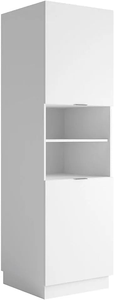 Armoire de Cuisine Moderne 2 Portes 2 Niches Blanc - Modèle CARMEO
