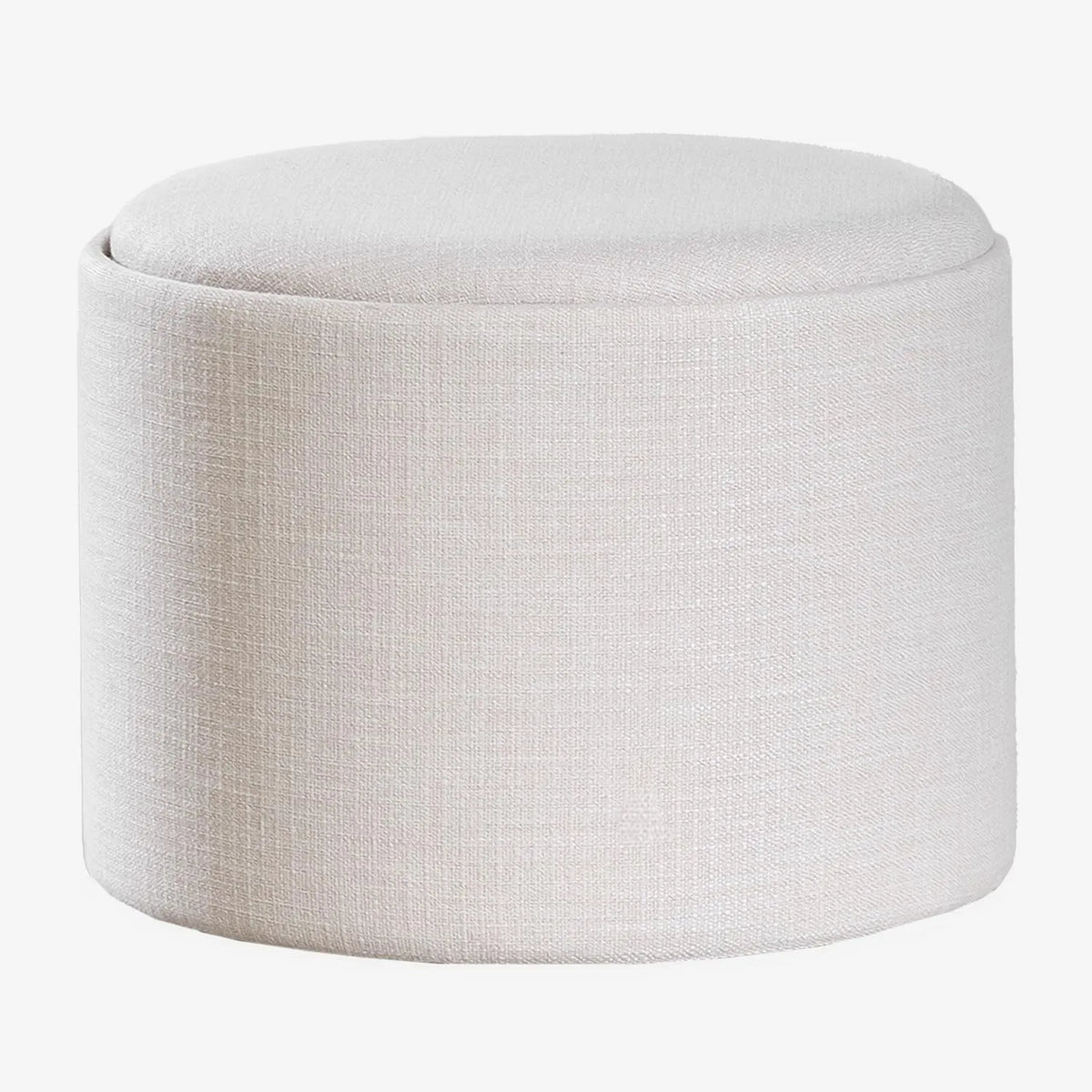 Pouf Rond en Lin avec Plateau de Rangement Berkeleni Ø56 cm