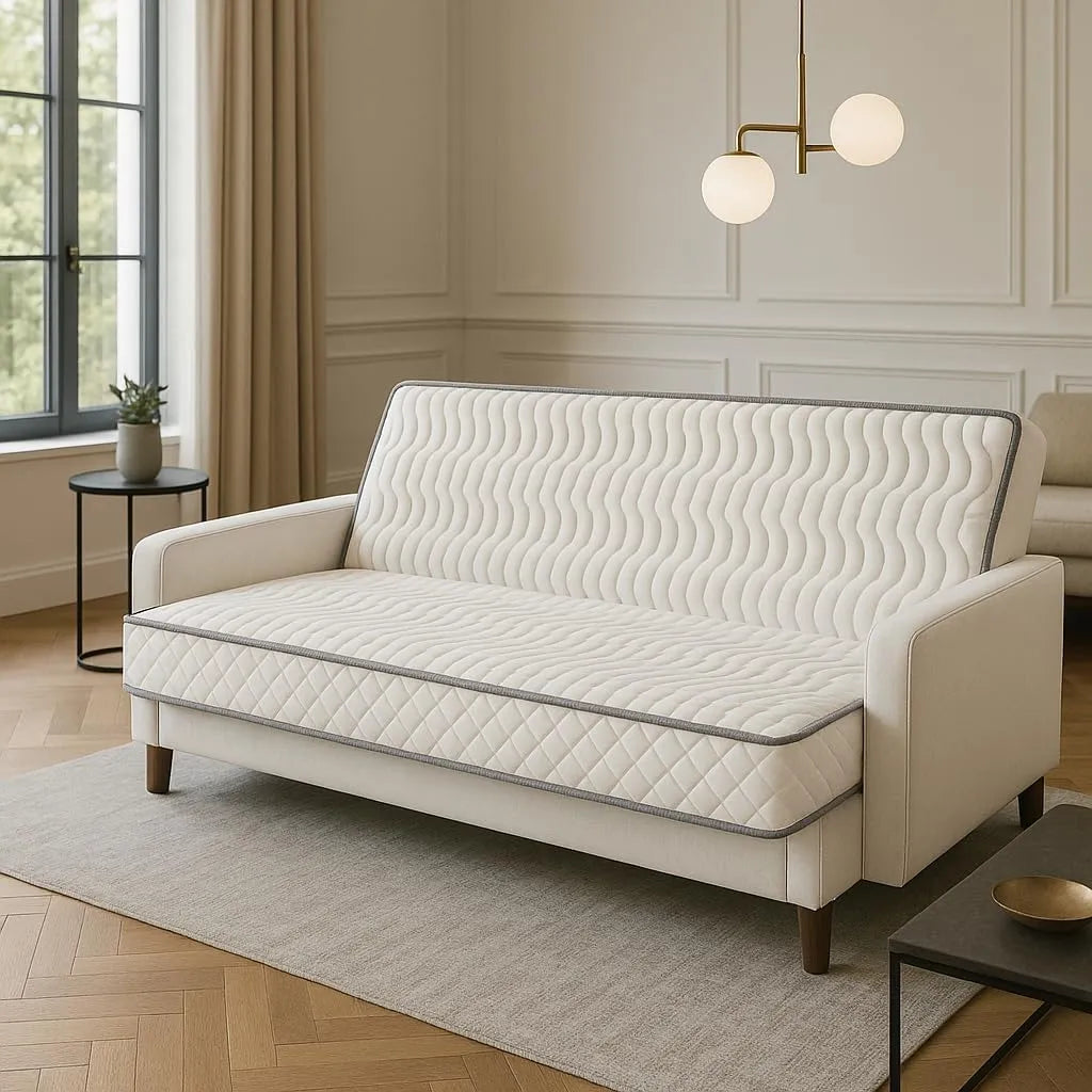 Matelas Ferme pour Canapé-Lit 130x190 cm avec Alèse, 5 Zones de Confort
