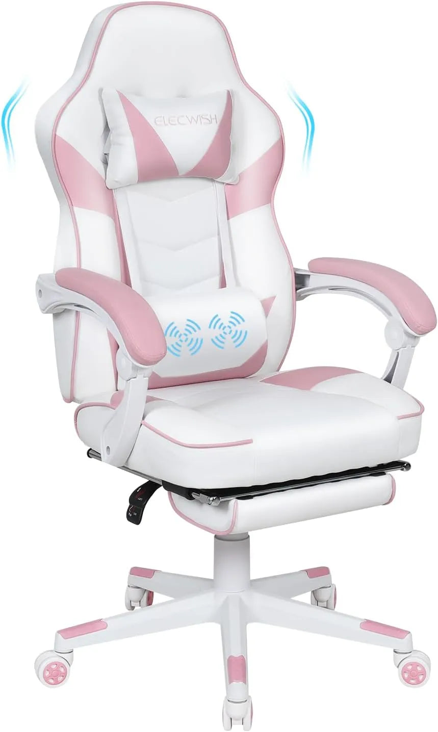 Fauteuil Gaming Ergonomique YU YUSING avec Ajustement en Hauteur et Repose-Pieds