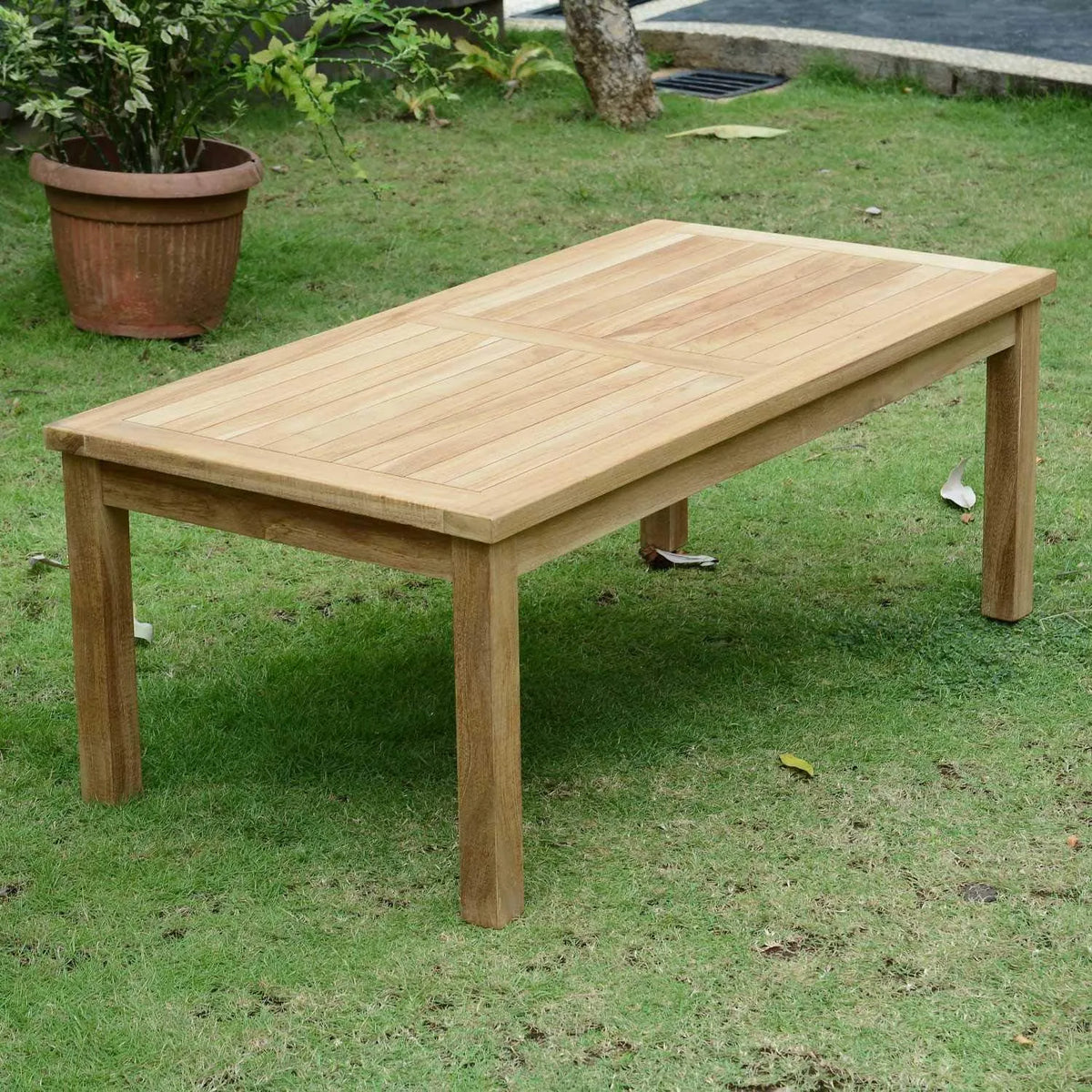 Table basse en teck massif 120x60 cm - Design contemporain