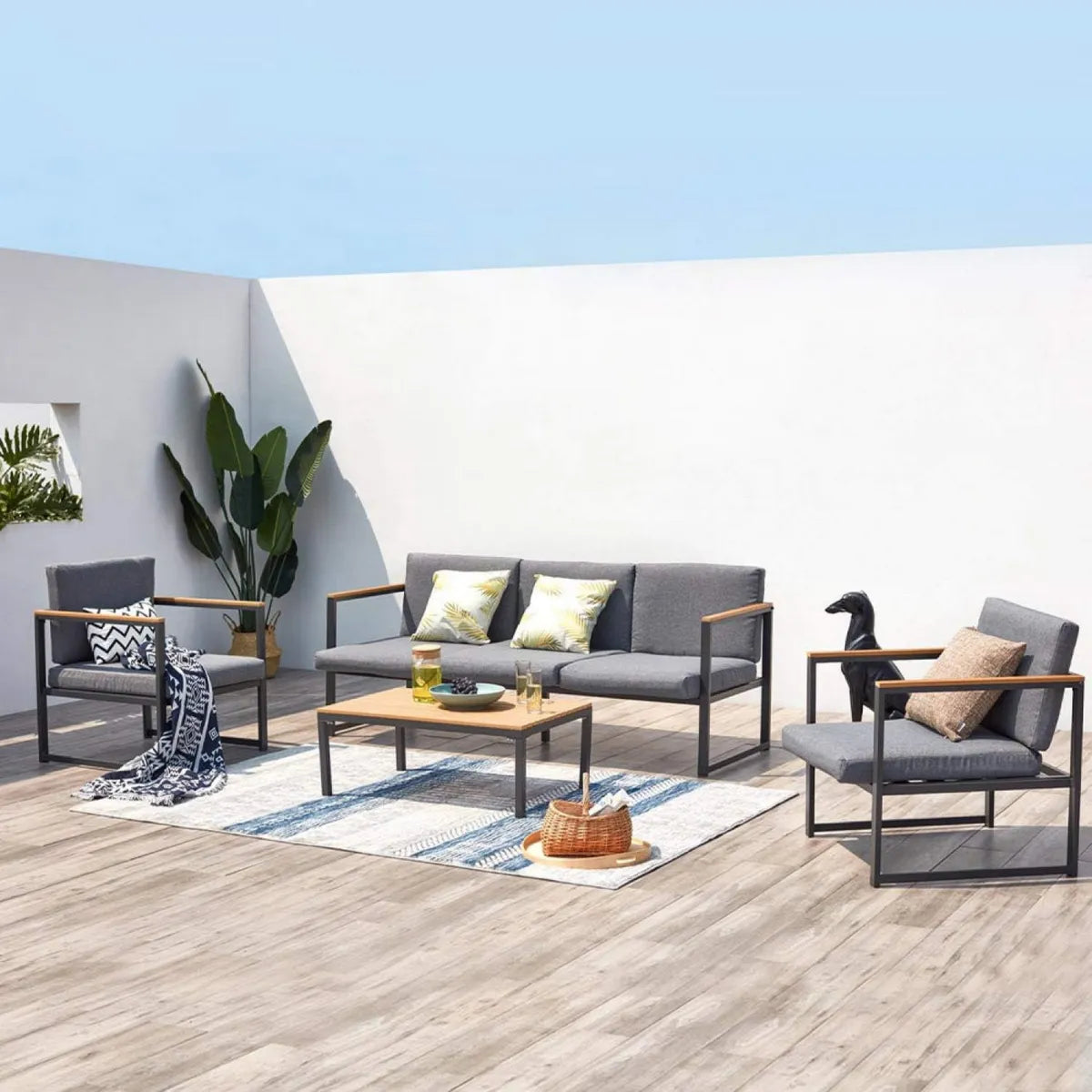 Ensemble de Jardin Bas en Aluminium Campalo - Concept Usine