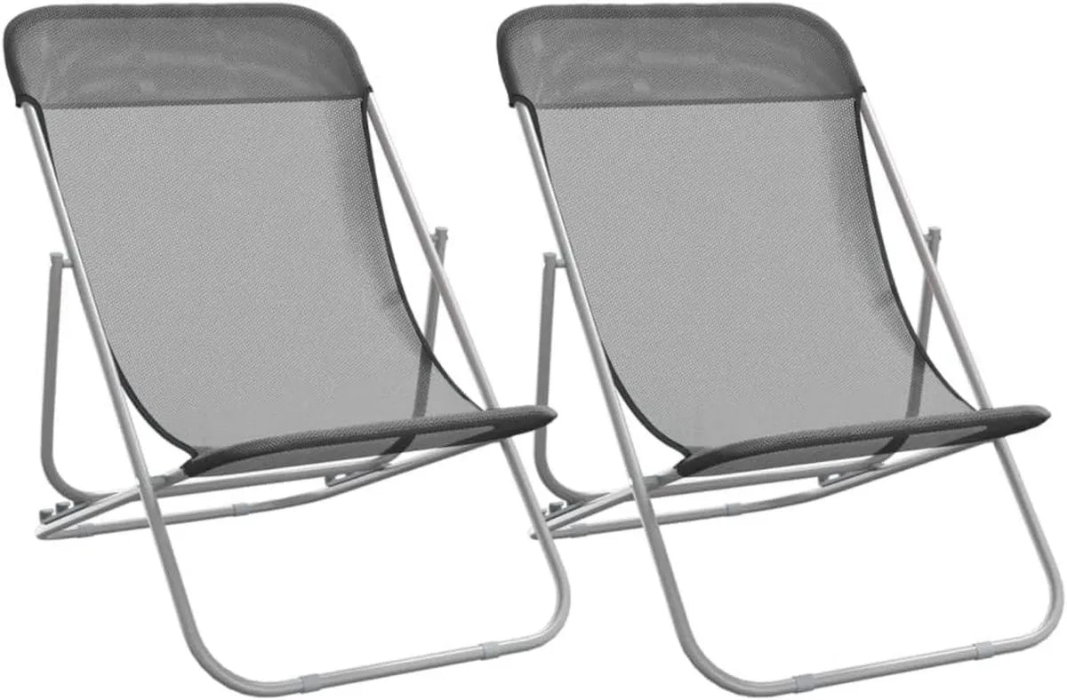 Chaises de Plage Pliantes en Textilène, Confort Extérieur 3 Positions