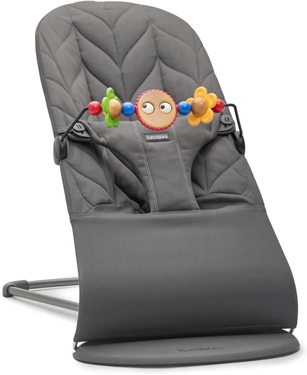 Transat Bébé BabyBjörn Bliss Anthracite avec Arche de Jeux