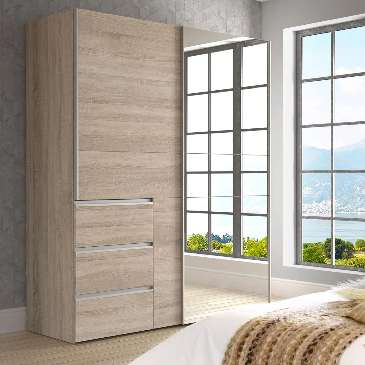 Armoire de rangement – avec tiroirs, 170 × 200 × 61.2cm