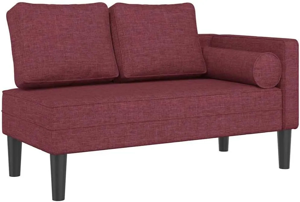 Chaise: revêtement en tissu, avec coussins, rouge