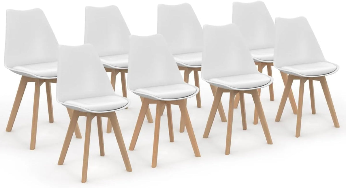 Chaise: SARA, Lot de 8, blanc
