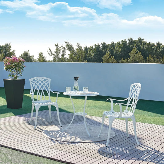Chaise: en aluminium, 3 Pièces, 120 kg, blanc
