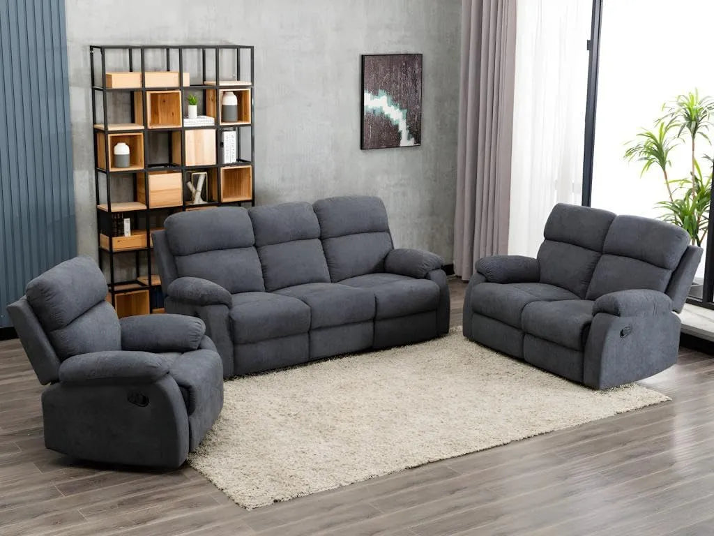 Canapé – Anthracite, revêtement en tissu, 1 Places