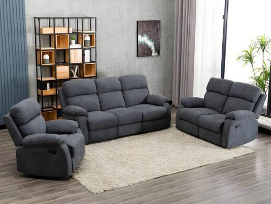 Canapé – Anthracite, revêtement en tissu, 1 Places