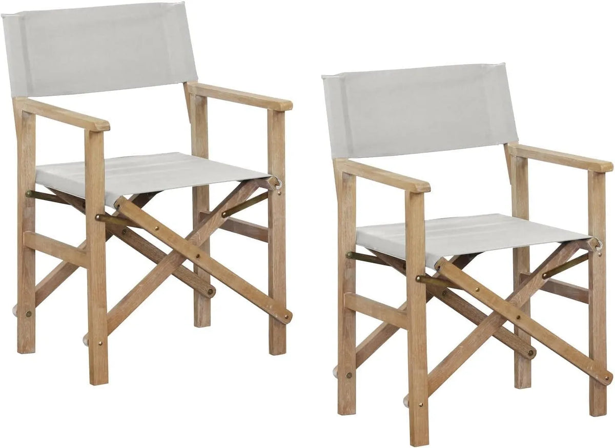 Chaises de jardin: revêtement en tissu, en bois, pivotant, Lot de 2, 360 g