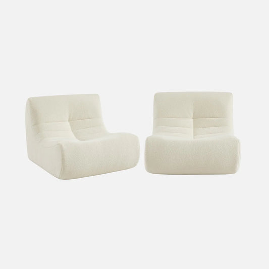 sweeek — revêtement bouclé, avec chauffage, Lot de 2, 1 Place, blanc