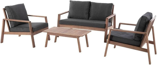 Salon de jardin et ensemble lounge – avec coussins, 4 Places