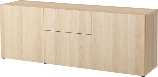 ProTuning BESTÅ Combinaison de rangement avec tiroirs – avec rangement, 180 × 42 × 65 cm, blanc