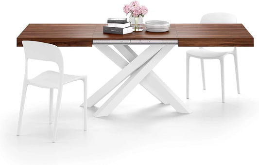 Mobili Fiver Table Extensible Emma 140 220 x90 cm: blanc