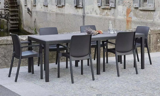 Dmora: anthracite, extensible, en résine tressée