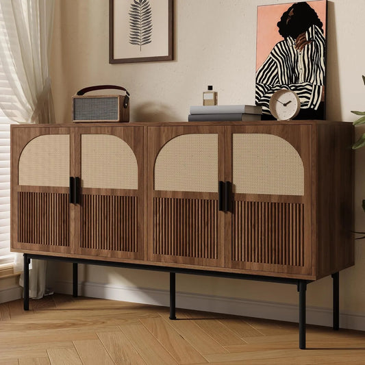 Buffet Moderne et Simple BTM pour Salon, 140x40x80 cm, Ensemble de Rangement