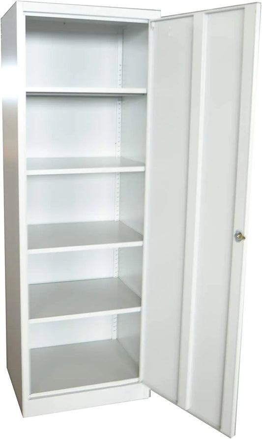 Armoire de Rangement Gris avec Étagères, 180 x 49 x 61,5 cm, par Garden Friend