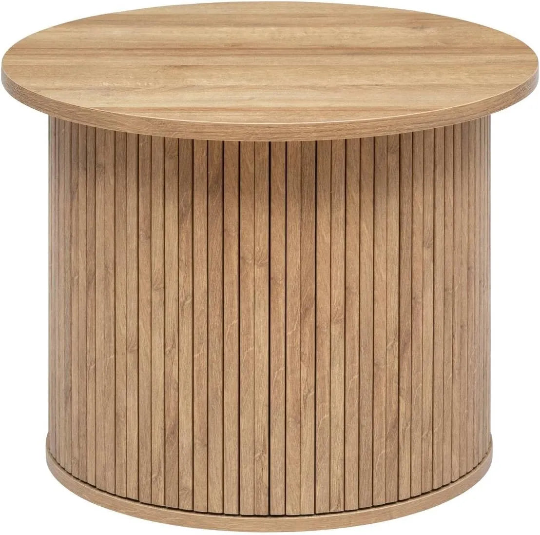 Table Basse Colva Effet Bois, Idéale pour Salon ou Bureau, D60cm x H45cm