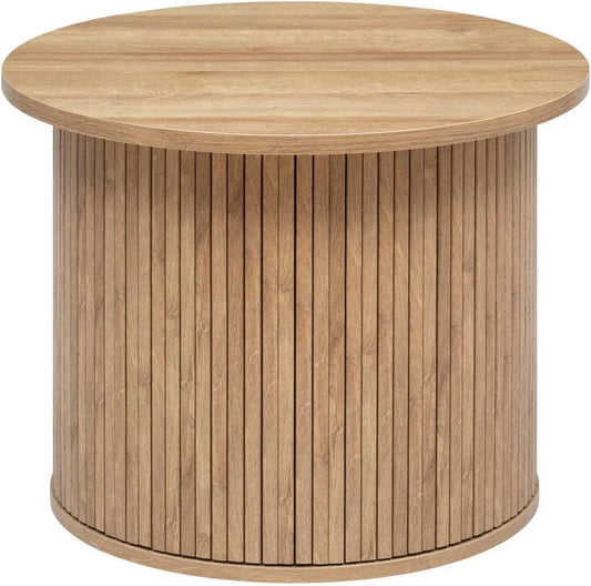 Table Basse Colva Effet Bois, Idéale pour Salon ou Bureau, D60cm x H45cm