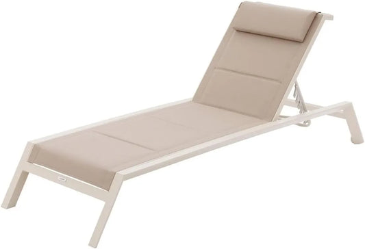 Chaise Longue Inclinable Hespéride 5 Positions Anti-Rouille pour Jardin et Terrasse