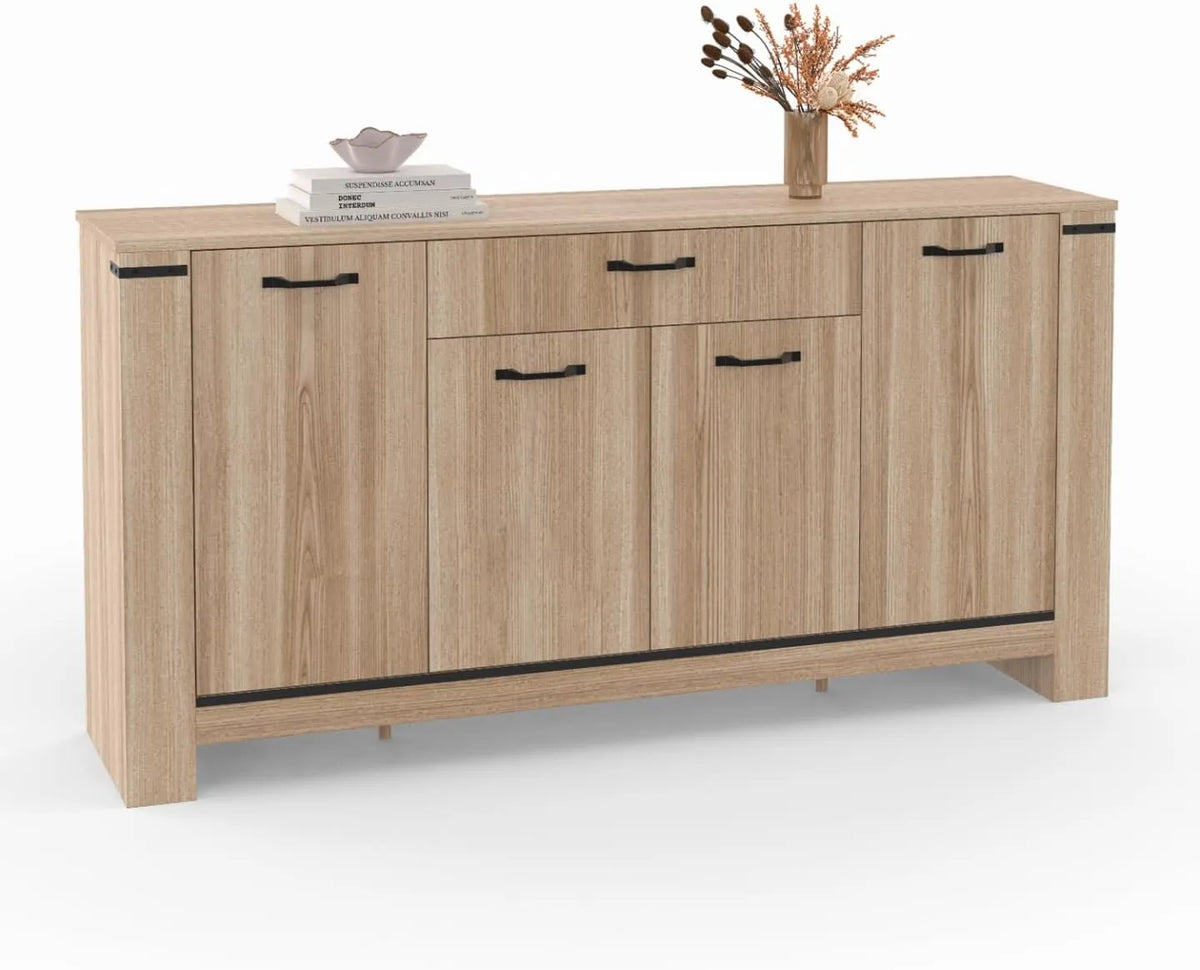 Meuble Buffet Moderne 160 cm Idaho avec 4 Portes et Tiroir