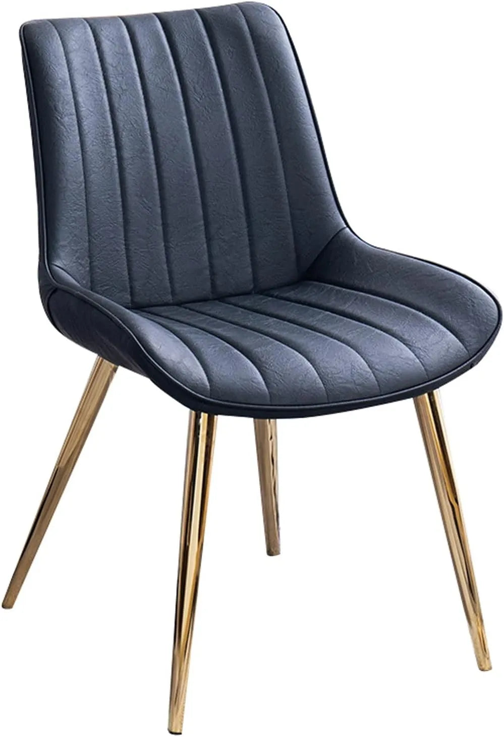 Ensemble de 4 chaises modernes en similicuir avec pieds dorés pour salle à manger et salon