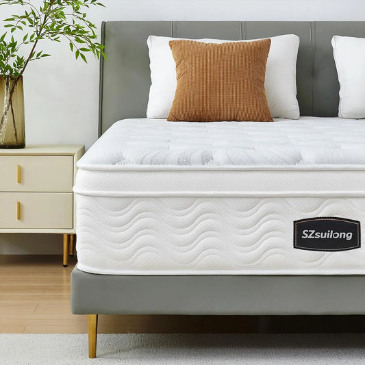 Matelas Hybride 180x200 cm, 30 cm Épaisseur, Ressorts Ensachés et Mémoire de Forme, Soutien Optimal 7 Zones, Ultra Respirant, Certifié Oeko-Tex