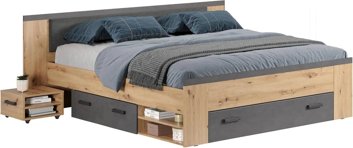 Lit de Salon Intelligent en Bois Marron 230x87x203 cm