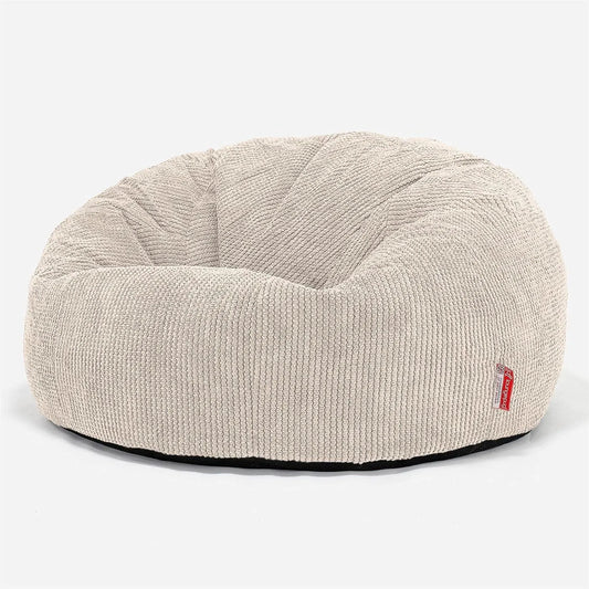 Pouf Géant Lounge Pug Classique - Pompon Ivoire
