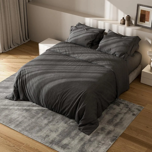 DEWINNER Matelas 160x200 cm, Ensemble Complet Lit Double, Épaisseur 16 cm + Couette Respirante + Drap + Housse d'Oreiller, Parfait pour Hôtel et Appartement