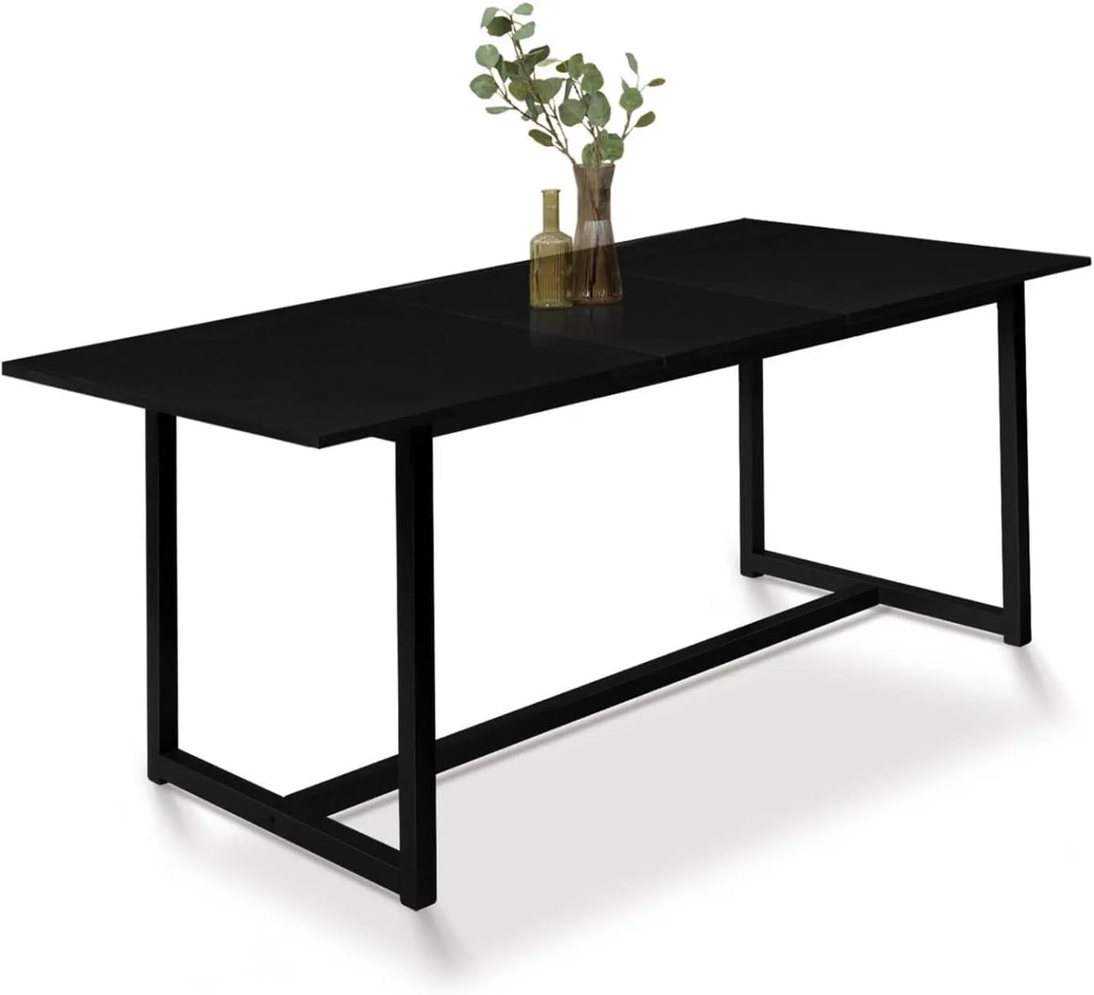 Table à Manger Extensible Industrielle DELSON pour 6 à 10 Personnes, 160-200 cm