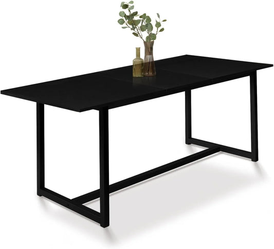 Table à Manger Extensible Industrielle DELSON pour 6 à 10 Personnes, 160-200 cm