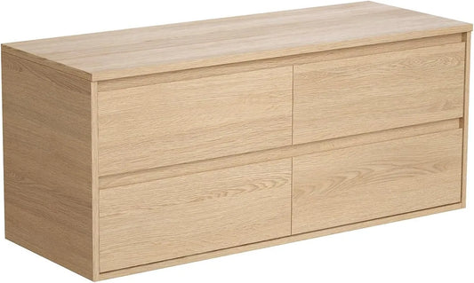 Meuble Suspendu avec Vasque Intégrée en Chêne - 120 cm - MILIPAM