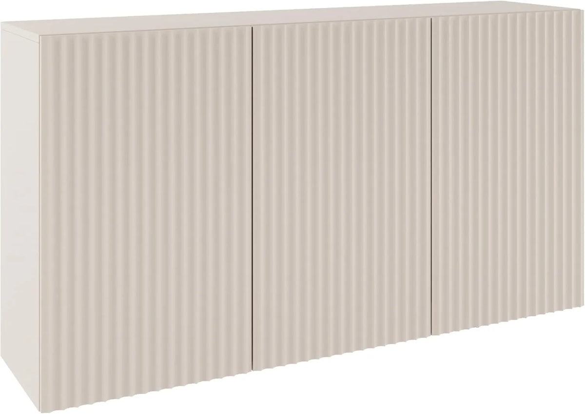 Commode Moderne Beige 150 cm avec Système Push-to-Open