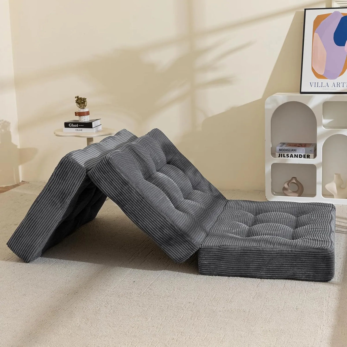 Matelas Pliant Confortable 1 Personne, Épaisseur 15 cm, Idéal pour Lit d'Appoint et Canapé-lit, 90x190 cm