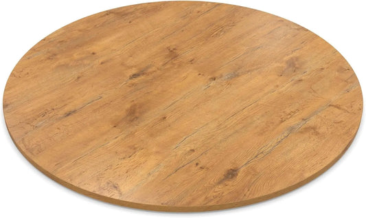 Table ronde en chêne avec résine mélaminée, diamètre 110 cm