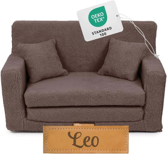 Canapé Enfant Convertible Personnalisé 3-en-1 avec Prénom - Lit d'Ombre en Mousse