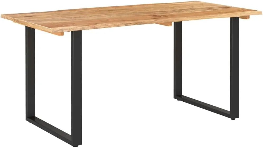 Table de salle à manger en bois d'acacia massif 154x80x76 cm