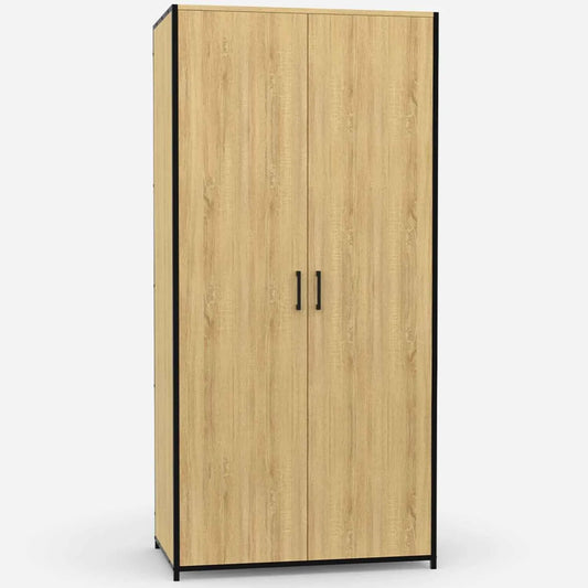 Armoire Industrielle 2 Portes Detroit avec Étagères 80 cm - Rangement Maximisé