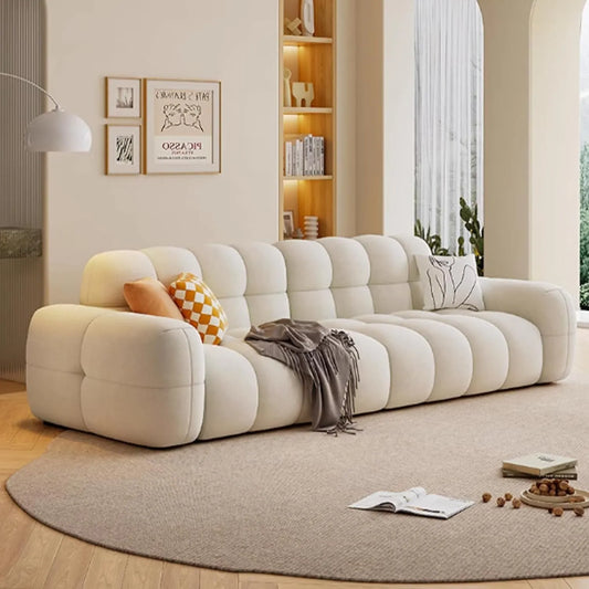Canapé 2 Places Moderne et Confortable - Design Élégant et Douillet pour Salon ou Chambre, Blanc