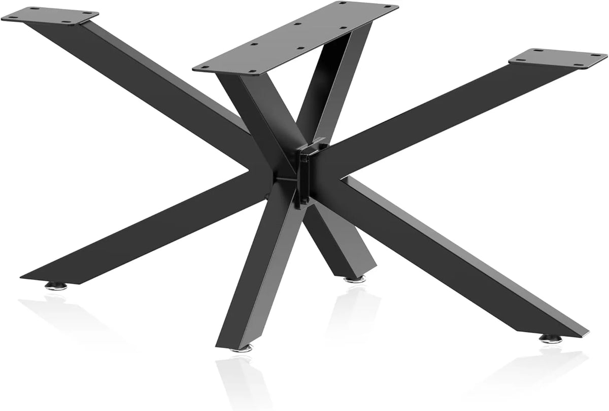 Piètement en Acier Noir pour Table, Design Araignée, 43x58x98cm